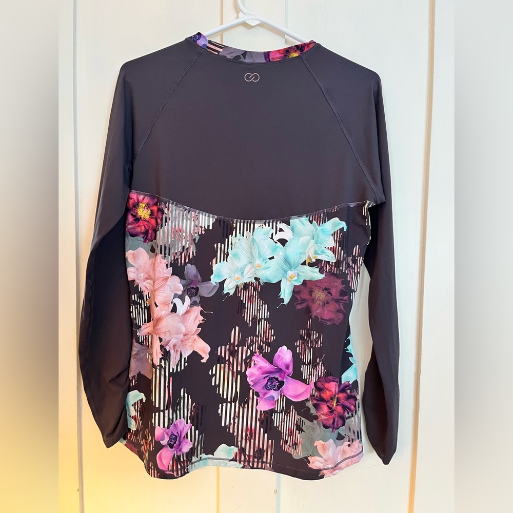 CALIA by Carrie Underwood Long Sleeve Floral Printed Rashguard Swim top XL - Picture 7 of 12